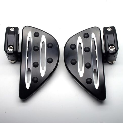 MZS 1.25" Highway Pegs, Motorcycle Highway Foot Pegs Short Adjustable CNC Aluminum Compatible with Road Glide King Softail Electra Street Glide Sportster Vulcan Chief Boulevard for 1 1/4 Engine Guard in Saudi Arabia