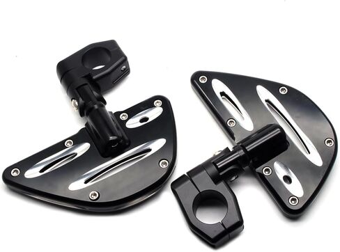 MZS 1.25" Highway Pegs, Motorcycle Highway Foot Pegs Short Adjustable CNC Aluminum Compatible with Road Glide King Softail Electra Street Glide Sportster Vulcan Chief Boulevard for 1 1/4 Engine Guard in Saudi Arabia