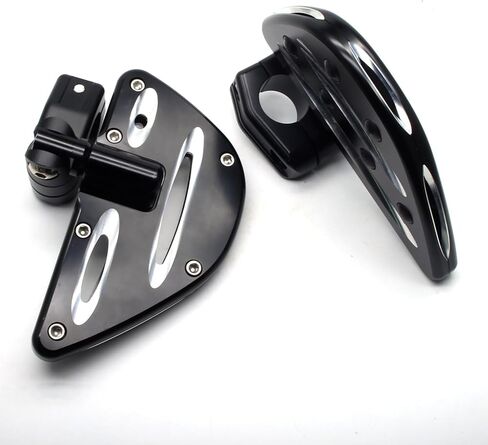 MZS 1.25" Highway Pegs, Motorcycle Highway Foot Pegs Short Adjustable CNC Aluminum Compatible with Road Glide King Softail Electra Street Glide Sportster Vulcan Chief Boulevard for 1 1/4 Engine Guard in Saudi Arabia