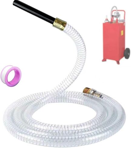 خرطوم توزيع بديل 80-593-NI - خط وقود مقوى بسلك فولاذي PVC بطول 8 أقدام، تركيب ملولب 3/4 بوصة NPT مع مشبك - متوافق مع علبة الغاز، وعلبة الوقود، وعلبة الوقود مع مضخة، وخزان نقل الوقود" in Kuwait