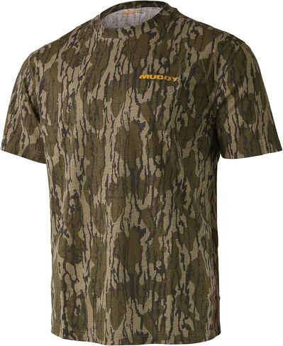 Muddy Outdoors MTX Cotton Short Sleeve Shirt, Mossy Oak Bottomland – 2XL in Saudi Arabia