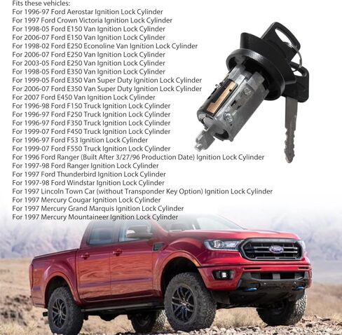 اسطوانة قفل مفتاح الإشعال مع مفتاحين لشاحنة Ford E450 Van E150 E250 E350 E450 in Kuwait