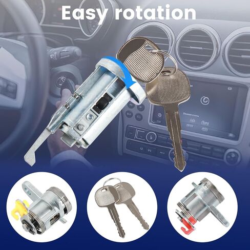 Ignition Switch Lock Cylinder Compatible with 2007 2008 2009 2010 2011 Isuzu NPR NQR NPR-HD NRR Door Lock & Key Ignition Barrel Set in Saudi Arabia