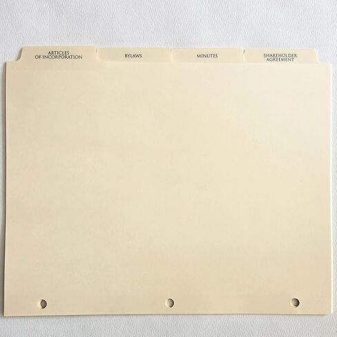 Corporate Records 3-Ring Binder – Leather Like Feel with Gold Debossed Title. Pre-Printed Index Tab Dividers Included. in Saudi Arabia