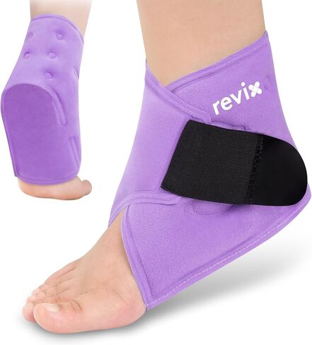 REVIX Ankle Ice Pack Wrap – Reusable Gel Cold Compression for Foot Discomfort, Ice Wrap for Feet Swelling and Recovery, Plantar Fasciitis, Achilles Tendonitis, and Sprained Ankles in Saudi Arabia