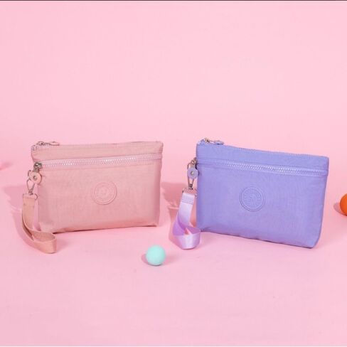 Small Phone Bag Korean Style Simple Niche Design Solid Color Coin Purse Casual Makeup Bag Wrist Phone Purse (Black) in Saudi Arabia