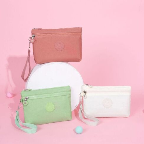 Small Phone Bag Korean Style Simple Niche Design Solid Color Coin Purse Casual Makeup Bag Wrist Phone Purse (Black) in Saudi Arabia