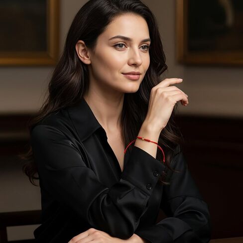 سوار بخيط أحمر للنساء، الأزواج، الأصدقاء، قطعتين من الأساور مع قلب كسوار حماية، تمائم أساور بعقدة قابلة للتعديل للحماية، عين الشر، الحظ السعيد in Saudi Arabia