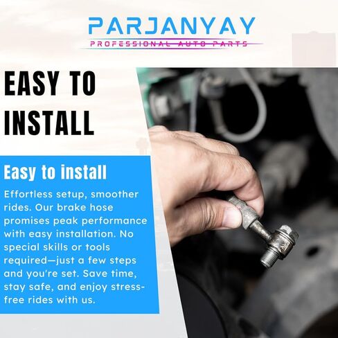 خرطوم الفرامل الهيدروليكي - خط الفرامل الأمامي، طقم زوج من 2 خرطوم فرامل أمامي يناسب Oldsmobile Cutlass 1978-1987 يناسب Oldsmobile Cutlass Calais 1979-1984 يناسب Oldsmobile Cutlass Cruiser 1982-1983 in Kuwait