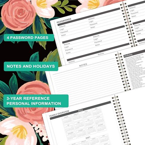 2026-2028 Monthly Planner/Calendar - 2 Year Planner, Jul 2026 - Jun 2028, Monthly Calendar 2026-2028 with Two-Side Pocket, 9'' x 11'', Tabs, Sturdy Binding in Saudi Arabia