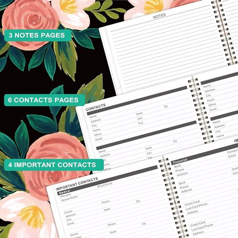 2026-2028 Monthly Planner/Calendar - 2 Year Planner, Jul 2026 - Jun 2028, Monthly Calendar 2026-2028 with Two-Side Pocket, 9'' x 11'', Tabs, Sturdy Binding in Saudi Arabia