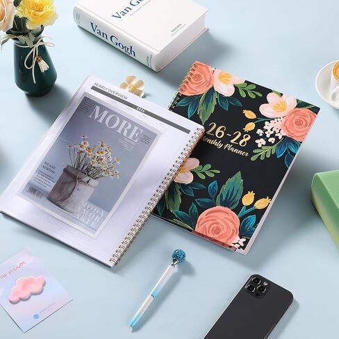 2026-2028 Monthly Planner/Calendar - 2 Year Planner, Jul 2026 - Jun 2028, Monthly Calendar 2026-2028 with Two-Side Pocket, 9'' x 11'', Tabs, Sturdy Binding in Saudi Arabia