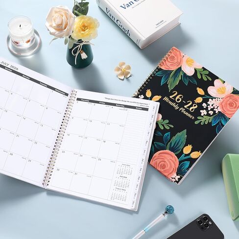 2026-2028 Monthly Planner/Calendar - 2 Year Planner, Jul 2026 - Jun 2028, Monthly Calendar 2026-2028 with Two-Side Pocket, 9'' x 11'', Tabs, Sturdy Binding in Saudi Arabia