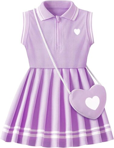 Toddler Girl Sport Dress, Summer Sleeveless Ruffle Kids Beach Sundress and Casual Outfit Pink in Kuwait