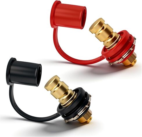2PCS M10 3/8" Stud Remote Battery Terminals for Car with Cover,Heavy Duty Car Battery Post Voltage/Current 12V/250A,Jumper Batteries Terminal Post for Cars SUVs Trucks in Saudi Arabia