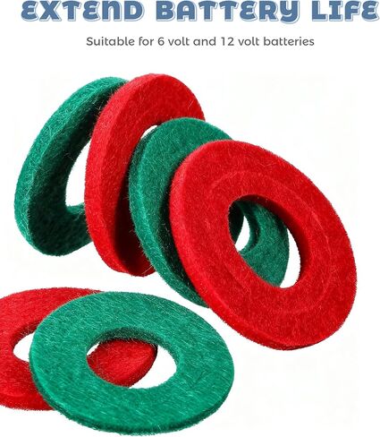 12PCS Battery Terminal Protector,Car Accessories Battery Terminal Anti Corrosion Washers,Automotive Replacement,Used to Protecting Batteries Terminals,Suitable for Most Cars,Trucks and Boats in Saudi Arabia