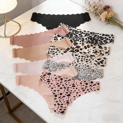 10 PCS Seamless Thongs Underwear for Women,No Show Ladies Thong,No Line Workout Breathable Briefs Soft Stretch Underwear in Saudi Arabia