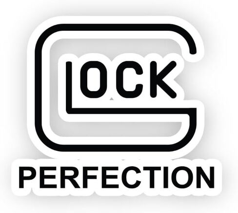 2 (Pieces) 3" and 5" Glock Perfection Logo Sticker, Waterproof Vinyl Decals for Many Purpose Like Cars, Trucks, Laptops, Phones, Windows and More in Saudi Arabia