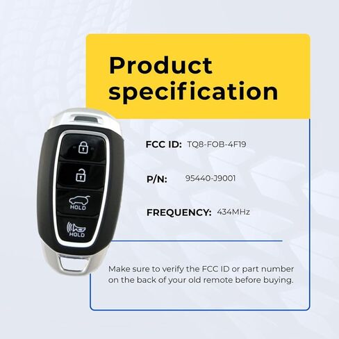 استبدال المفتاح الذكي فوب لعام 2020 هيونداي كونا 4 زر Fcc TQ8-FOB-4F19 رقم الجزء 95440-J9001 in Saudi Arabia