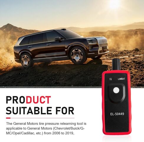 أداة إعادة تعلم TPMS لسيارة Ford Lincoln، أداة إعادة ضبط مستشعر مراقبة ضغط الإطارات التلقائي، أداة برمجة TPMS EL-50449 (أسود) in Saudi Arabia
