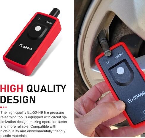 أداة إعادة تعلم TPMS لسيارة Ford Lincoln، أداة إعادة ضبط مستشعر مراقبة ضغط الإطارات التلقائي، أداة برمجة TPMS EL-50449 (أسود) in Saudi Arabia