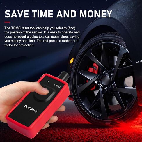 أداة إعادة تعلم TPMS لسيارة Ford Lincoln، أداة إعادة ضبط مستشعر مراقبة ضغط الإطارات التلقائي، أداة برمجة TPMS EL-50449 (أسود) in Saudi Arabia