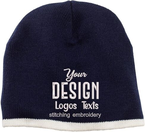 INK STITCH Cp91 Custom Embroidery Logo Texts Design Your Own Winter Beanie Hats in Saudi Arabia