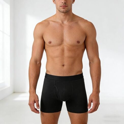 4 Pack Men's Long Boxer Briefs, Openwork Boxer Briefs, Soft, Breathable, Reusable, Suitable For Everyday Use（Black XXL） in Saudi Arabia
