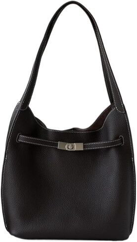 حقيبة دلو جلدية حقيبة يد كتف حقيبة كروسبودي HoboTotes حبال قفل حزام حقيبة سعة كبيرة متعددة الاستخدامات فاخرة in Kuwait