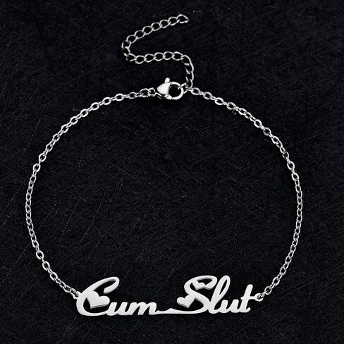 سوار CumSlut - سوار معصم من الفولاذ المقاوم للصدأ مطلي بالذهب أو فضي اللون in Saudi Arabia