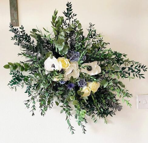 سيقان الأوكالبتوس الحقيقية - 15-25 قطعة، 17 بوصة 8 أونصة من نبات الأوكالبتوس الطازج المحفوظ بأوراق خضراء حية، حزمة خضراء للفروع الجافة لحفلات الزفاف، ديكور المنزل (كبير) in Kuwait