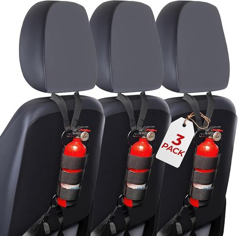 بدس موتو سيارة طفاية حريق جبل شاحنة SUV. حامل طفاية حريق عالمي للسيارات لمقعد السيارة. يناسب حامل طفاية حريق جيب، حزام سريع سهل التركيب، لا حاجة لأي أدوات. in Saudi Arabia