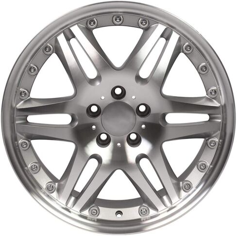 إطارات OE Wheels MB09 مقاس 18 بوصة تناسب طراز Brabus مقاس 5x112 18x8.5 مصنوعة من الفضة اللامعة (مجموعة من 4) in Saudi Arabia