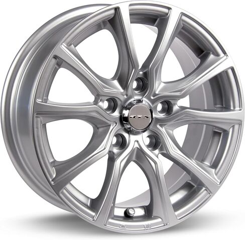 عجلة RTX Contour المخصصة - 18x8، 42 إزاحة، نمط مسمار 5x114.3، محور 73.1 ملم - حافة فضية in Saudi Arabia