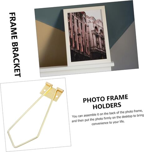 COHEALI 3sets Picture Frame Holder Stand Simple Design Easy to Install for Home Office Display Strong Printing Support Elegant Imitation Gold Frame 4pcs*3 in Saudi Arabia
