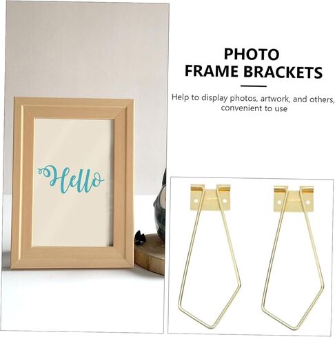 COHEALI 3sets Picture Frame Holder Stand Simple Design Easy to Install for Home Office Display Strong Printing Support Elegant Imitation Gold Frame 4pcs*3 in Saudi Arabia