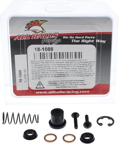 All Balls Racing 18-1088 Master Cylinder Rebuild Compatible with/Replacement for Can-Am Renegade 1000 2012-18, Renegade XMR 570 EFI 2017-18, Renegade 850 XXC 2016-17, Renegade 850, Renegade 800 R XXC in Saudi Arabia