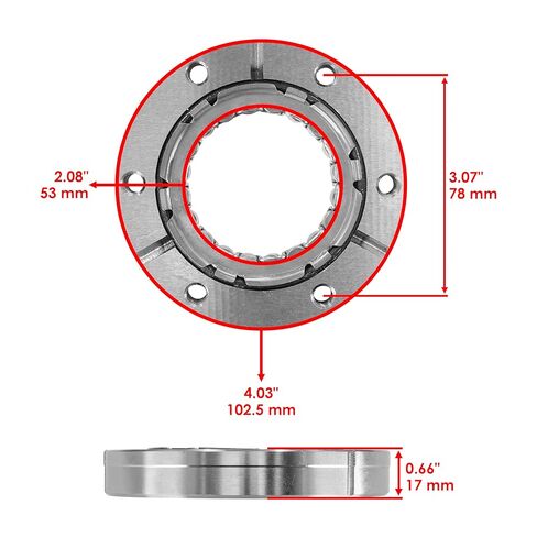 Caltric Starter Clutch One Way Bearing Sprag Compatible with Honda Rancher 420 TRX420 2022-2026/28125-HR6-MF1 in Saudi Arabia