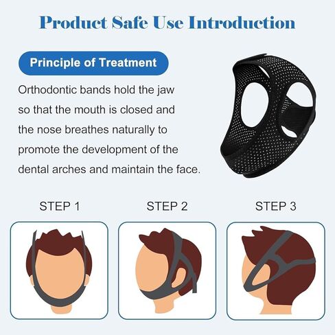 Anti Snoring Devices, Anti Snoring Chin Strap, Adjustable Breathable Chin Strap for Men and Women Sleeping, Simple and Effective Stop Snoring Solution, Enjoy a Nice Evening - 1 Pcs, Grey in Kuwait