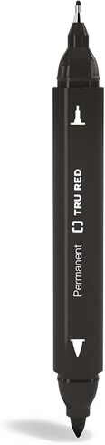 TRU RED Twin Tip Permanent Markers, Black, Fine & Ultra Fine Tips, Quick Dry, 36/Carton for Office/School in Saudi Arabia