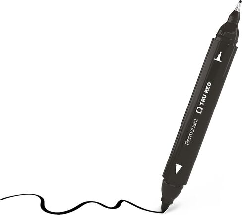 TRU RED Twin Tip Permanent Markers, Black, Fine & Ultra Fine Tips, Quick Dry, 36/Carton for Office/School in Saudi Arabia