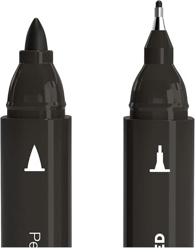 TRU RED Twin Tip Permanent Markers, Black, Fine & Ultra Fine Tips, Quick Dry, 36/Carton for Office/School in Saudi Arabia
