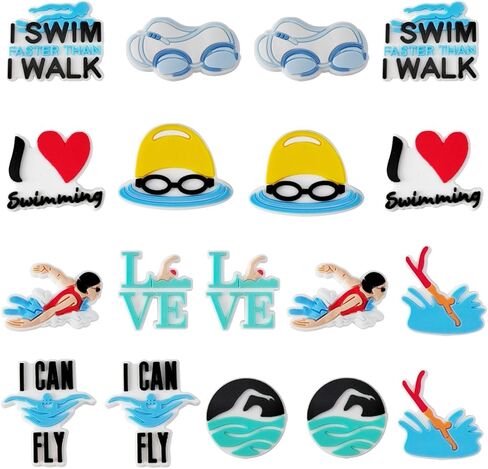 Joyhey 18 قطعة من أحذية السباحة الساحرة لتزيين الأحذية الرياضية من أجل Clog in Kuwait