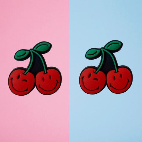 Cherry Shoe Charms - Cute Fruit-Themed Decoration Charms Gift for Boys Kids Teens and Adults - Set of 2 in Saudi Arabia