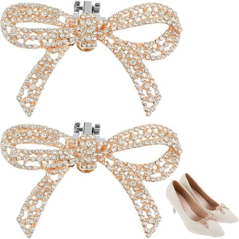 Butterfly Bow Shoe Clips, Crystal Rhinestone Shoe Charms, Detachable Shoe Accessories, Women Heel Decorations, Party Shoe Embellishments in Saudi Arabia