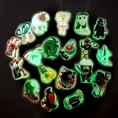 19 قطعة من سحر الأحذية الميمات الإيطالية المضيئة لأي حذاء للأحذية وسوار معصمه هدايا الحفلات هدايا مثالية لـ in Kuwait