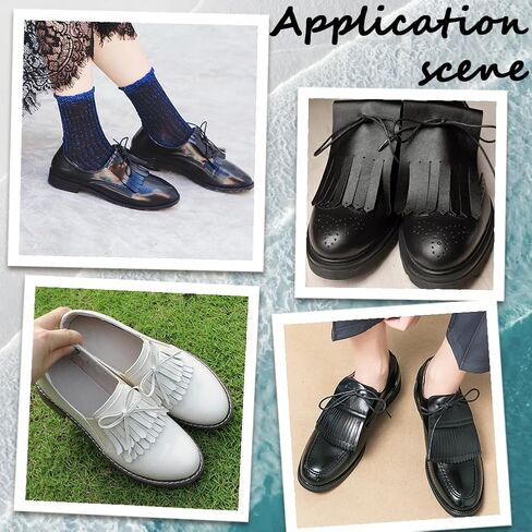 2 Pairs PU Leather Kiltie Shoe Topper for Golf Shoes 2 Colors Imitation Leather Kilties Flaps Luxe Fringe Accessory Brogue Oxfords Loafers Accessory for Outdoor(Black;White) in Saudi Arabia