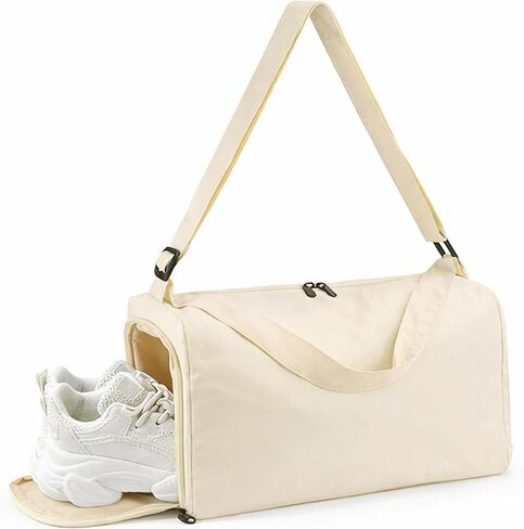 حقيبة رياضية صغيرة للنساء مع حجرة للأحذية، حقائب سفر ليلية للنساء والرجال، حقيبة حمل لعطلة نهاية الأسبوع - رياضة اليوغا والرقص (أخضر فاتح) in Kuwait