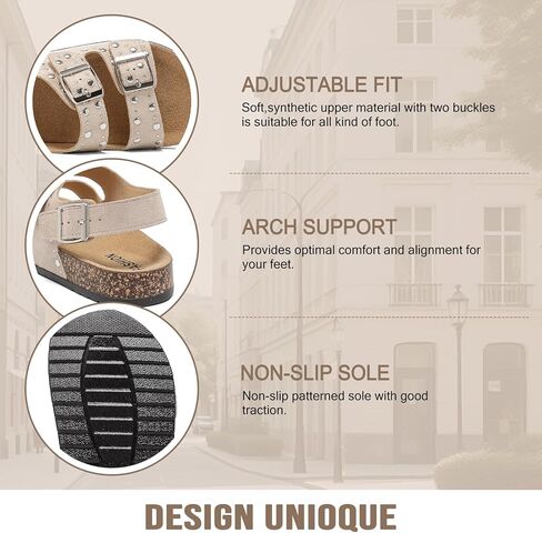 Womens Comfort Sandals With Soft Cork Footbed & Memory Foam Insole, Men Sandals with Back Strap Lightweight Non-Slip Slingback Slides For Summer Beach Outdoor 2026 in Saudi Arabia