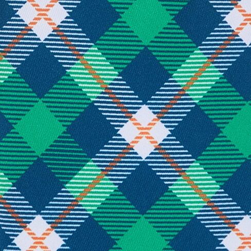 Jacob Alexander Men's Tartan Plaid Pattern Pre-Tied Zipper Neck Tie - Green Blue White in Saudi Arabia